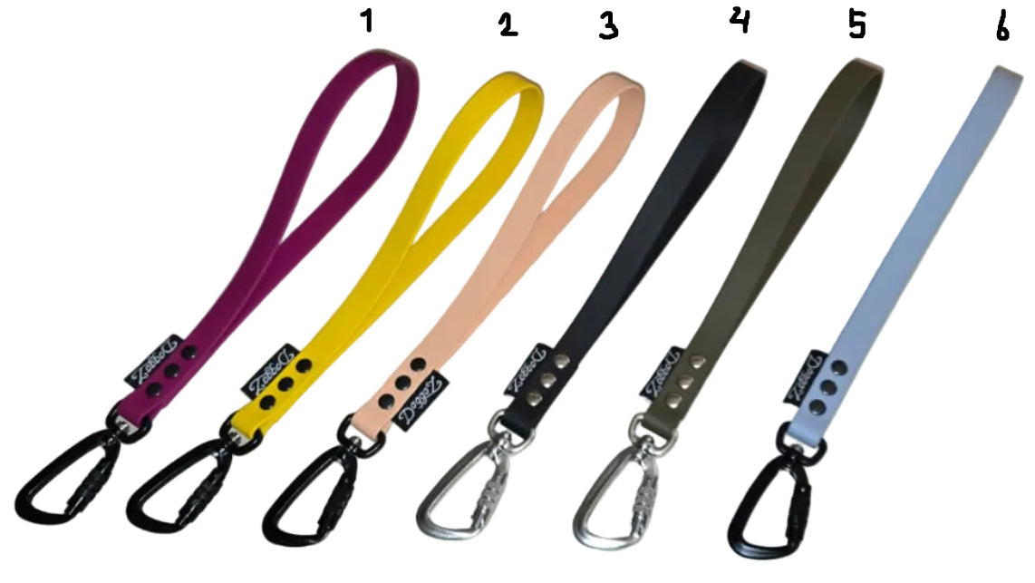 Biothane® Kurzführer (Kurze Hundeleine) - Auto-Lock-Karabiner